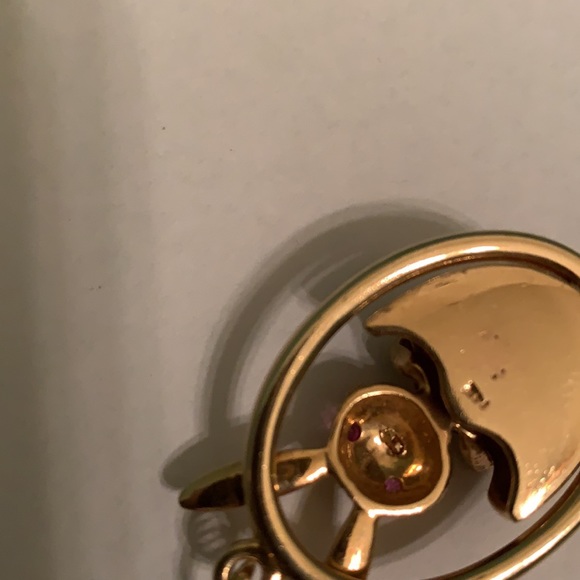 14K YG RUBY & SAPPHIRE RABBIT CHARM 15.4GR - Picture 12 of 13